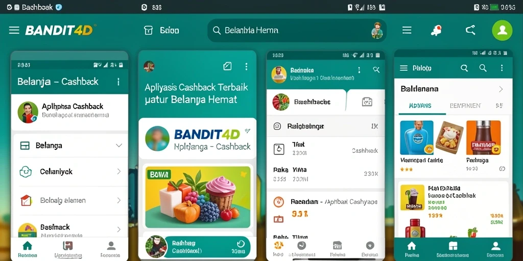 Antarmuka aplikasi BANDIT4D yang sederhana dan menarik untuk Cashback.