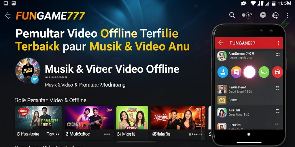 Antarmuka aplikasi FUNGAME777 untuk Pemutar Video Offline yang intuitif dan ramah pengguna.