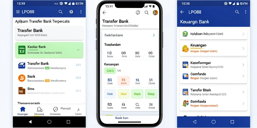 Tampilan antarmuka intuitif aplikasi Transfer Bank LPO88.