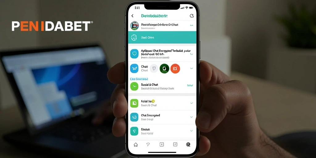 Tampilan antarmuka PENIDABET yang ramah pengguna untuk Chat Encrypted.