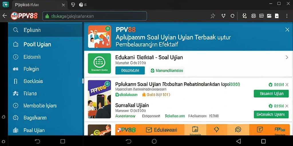 Antarmuka aplikasi PPV88 yang interaktif dan mudah digunakan.