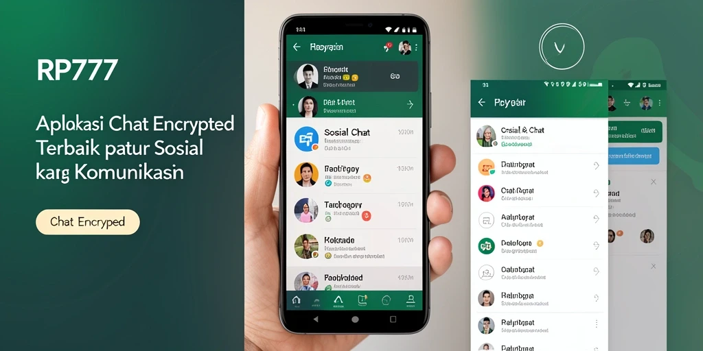 Tampilan antarmuka RP777 yang sederhana dan intuitif untuk Chat Encrypted.