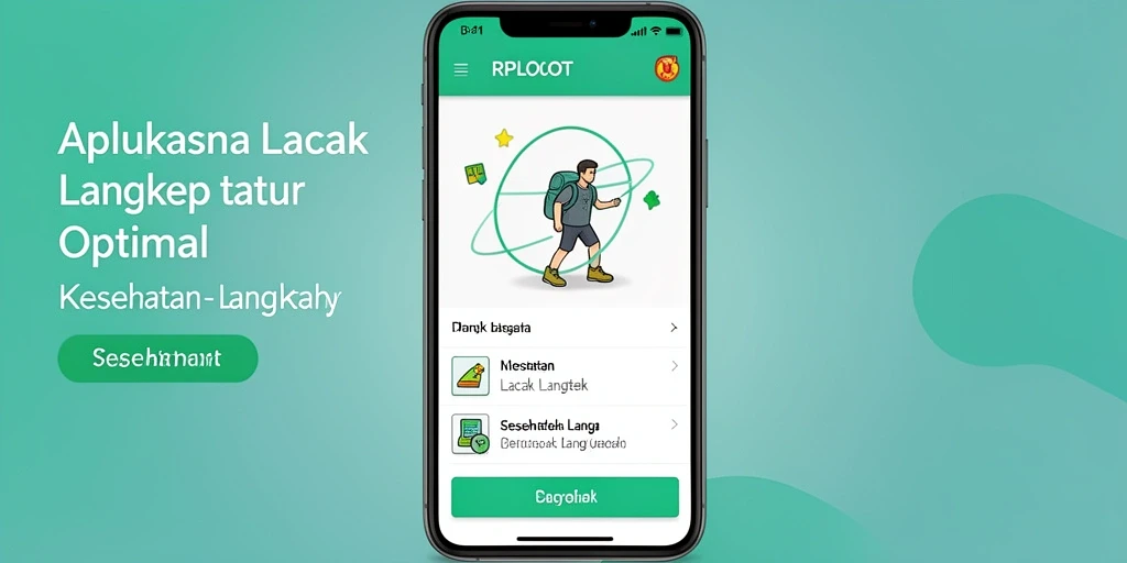 Tampilan antarmuka RPLOOT menunjukkan fitur pelacakan langkah yang intuitif.