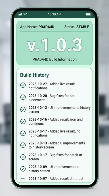 Riwayat Versi Aplikasi prada4d untuk Android